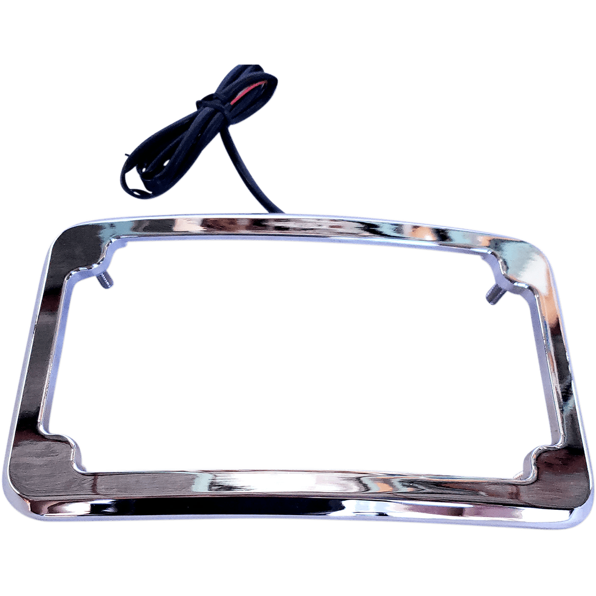 CYCLE VISIONS Beveled License Plate Frame Chrome CV4617