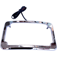 CYCLE VISIONS Beveled License Plate Frame Chrome CV4617