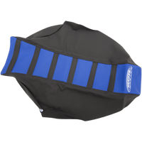 SDG 6-Ribbed Seat Cover Black Ribs/Blue Top/Black Sides