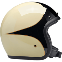 BILTWELL Bonanza Helmet Gloss Vintage White/Black Scallop XS 1001559201