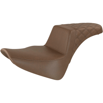 SADDLEMEN Step-Up Seat Rear Lattice Stitch Brown 81833173BR