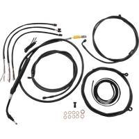 LA CHOPPERS Handlebar Cable/Brake Line Kit Complete 18" 20" Handlebars Midnight LA8056KT219M