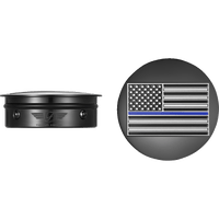 FIGURATI DESIGNS Swing Arm Covers Blue Line American Flag Custom Black Reversed FD71AFBLBLK