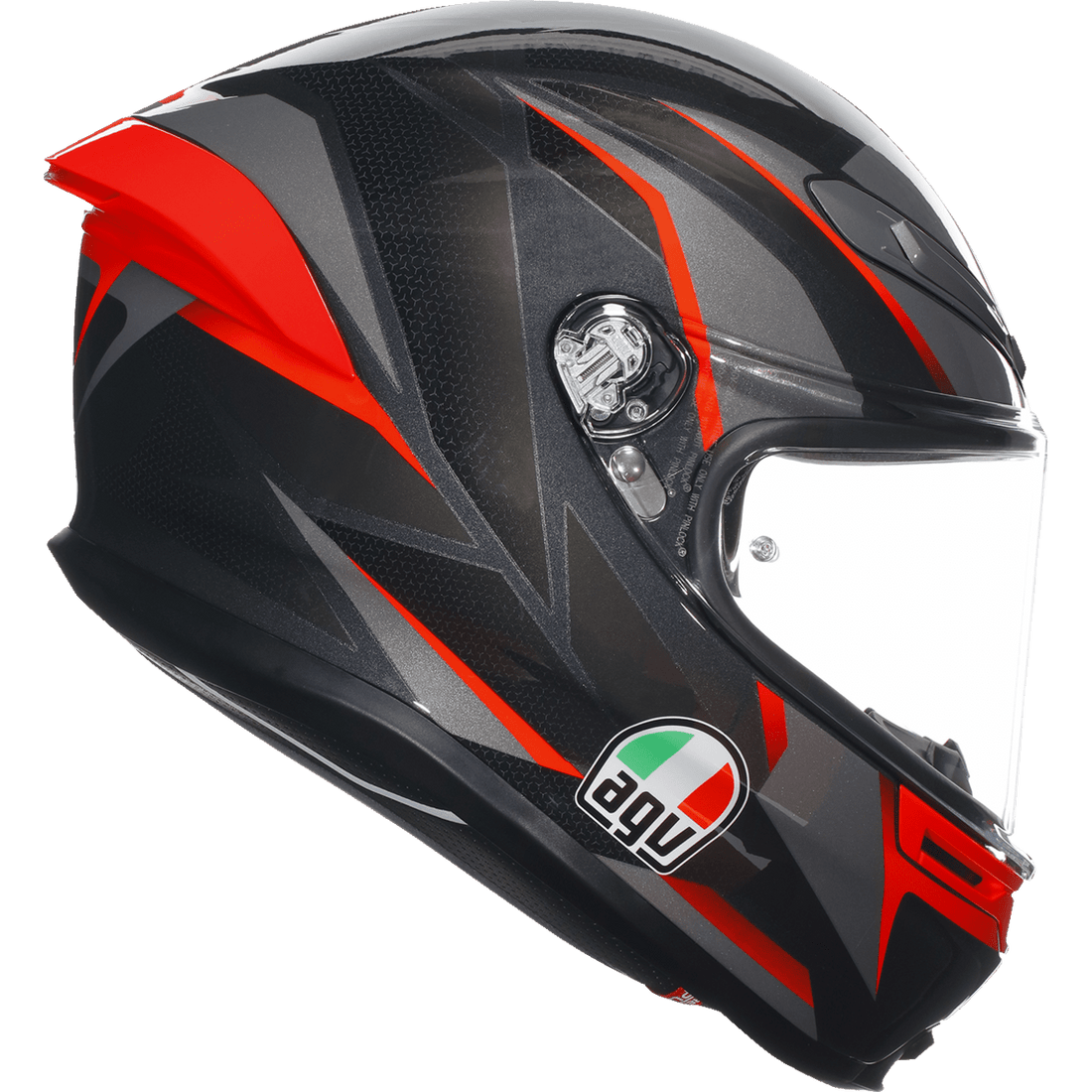 AGV K6 S Helmet Slashcut Black/Gray/Red Small