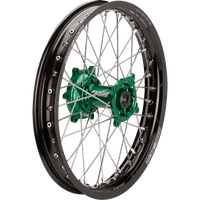 MOOSE RACING Wheel Assembly SX-1 Complete Rear Black Wheel/Green Hub 18x2.15 KR21518BKGN