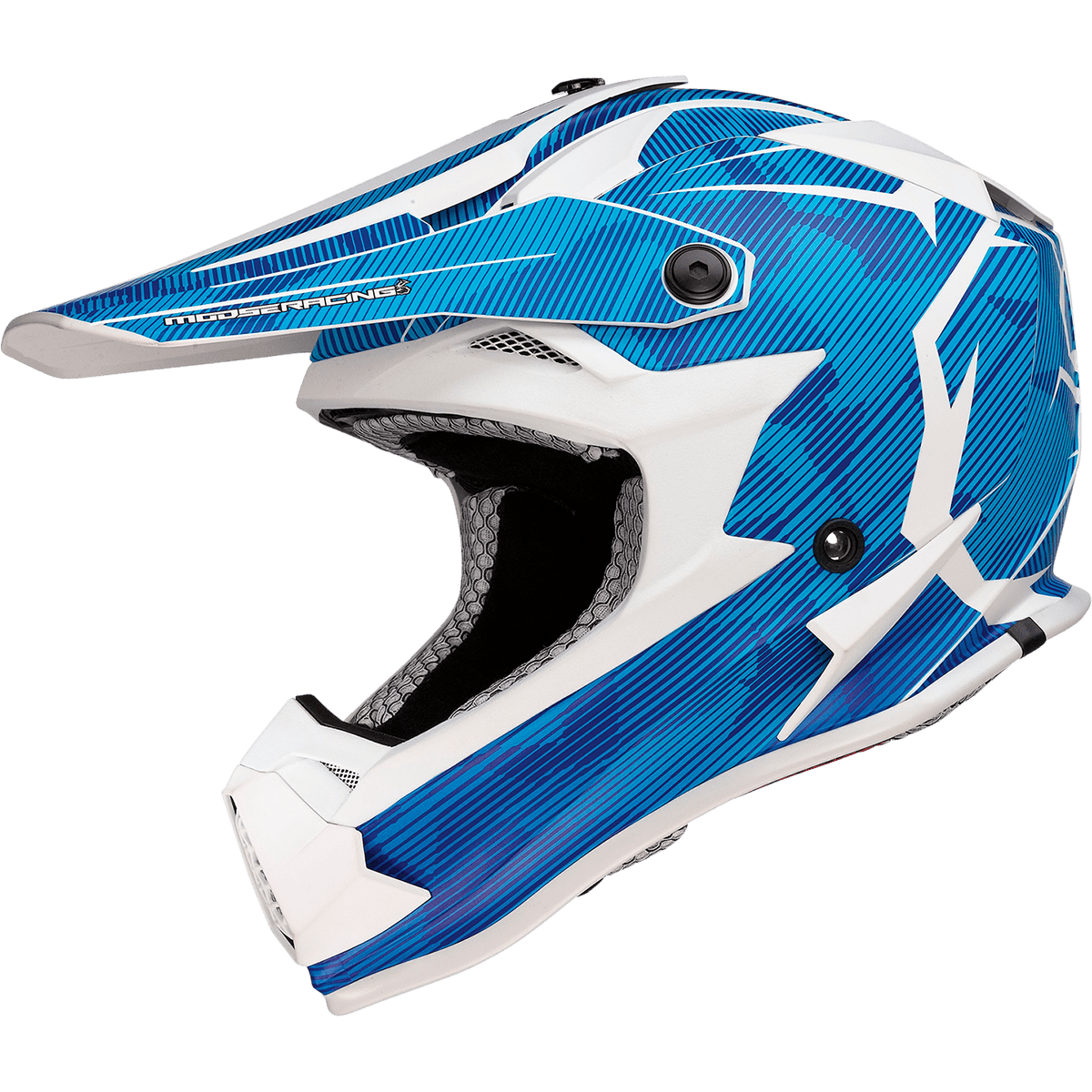 MOOSE RACING Youth F.I. Helmet Agroid Camo MIPS® Blue/White Medium 01111533