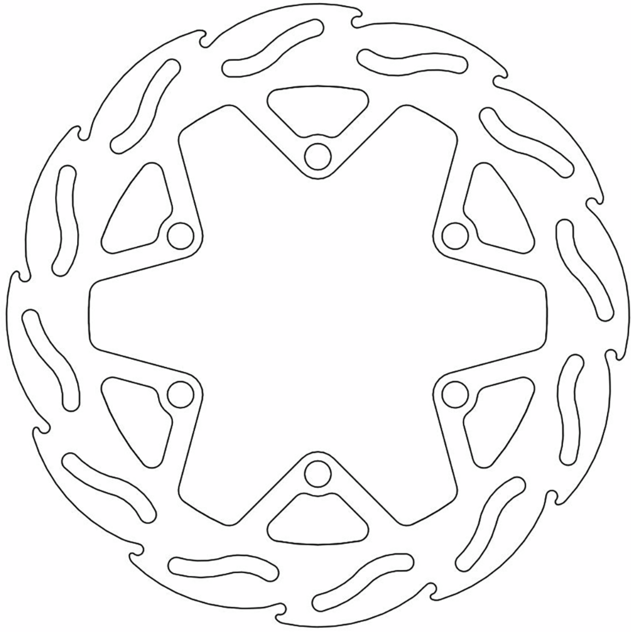 MOTO-MASTER Brake Rotor Front Flame