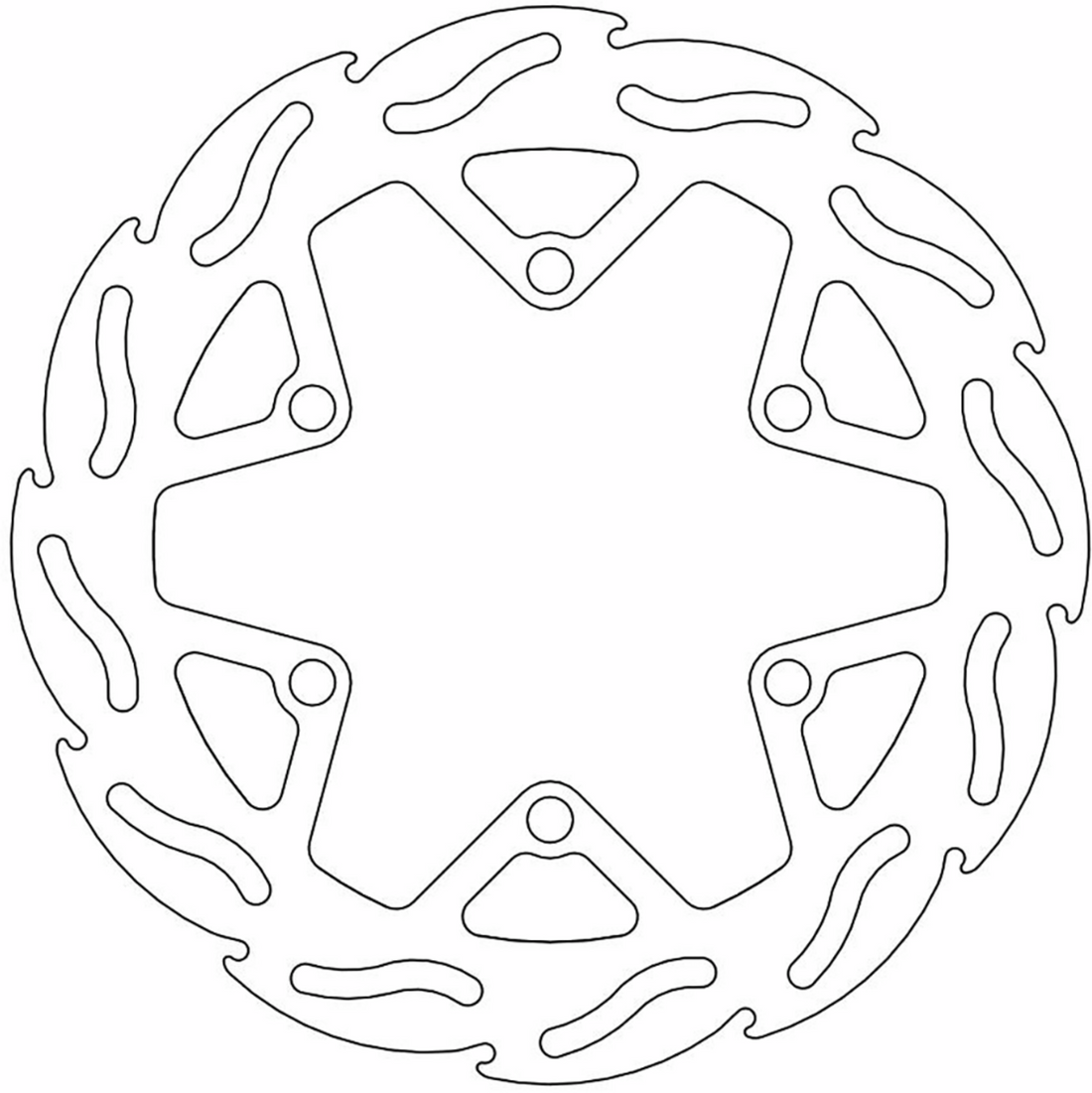 MOTO-MASTER Brake Rotor Front Flame