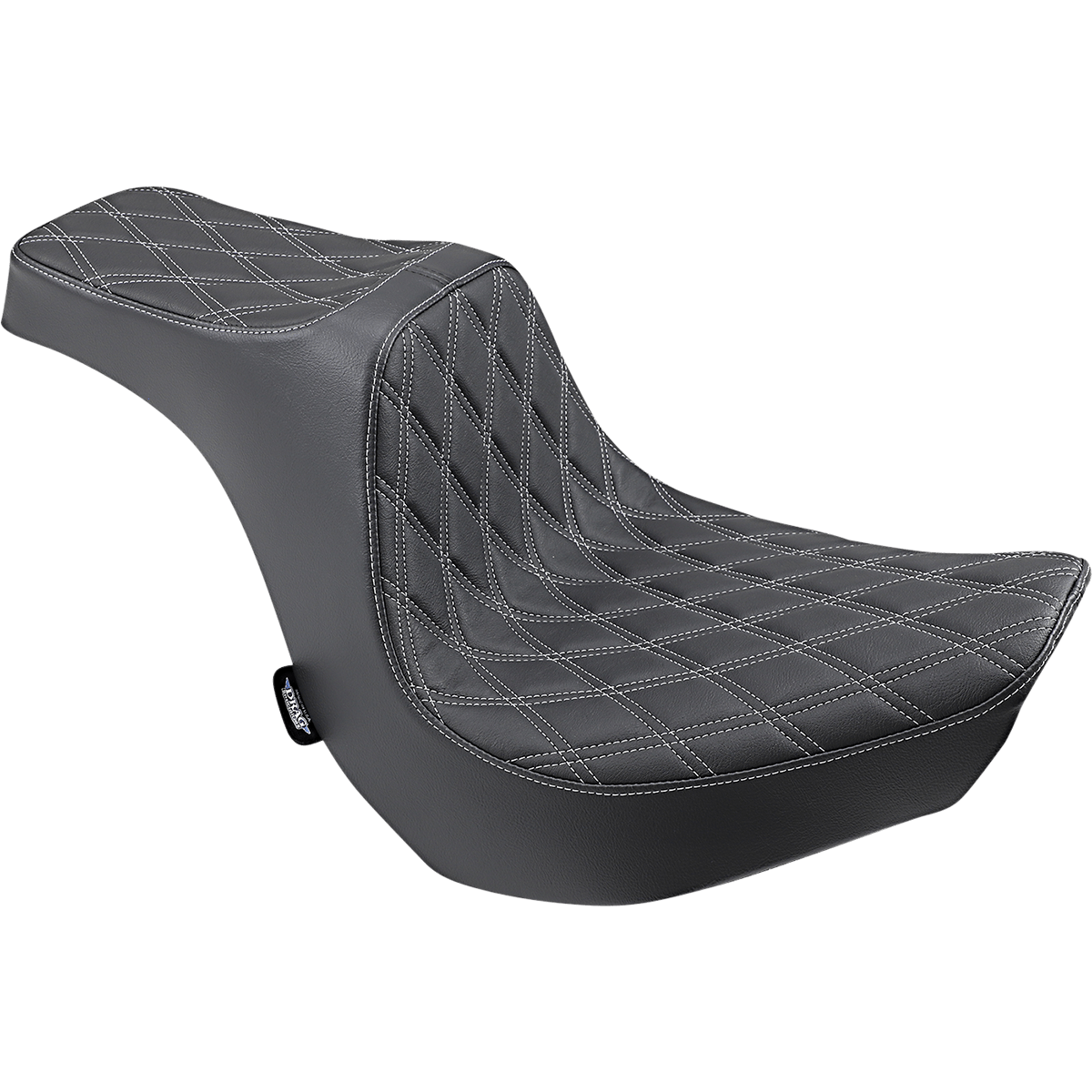 DRAG SPECIALTIES Predator III Seat Double Diamond Silver Stitching FXBR/S '18-'22