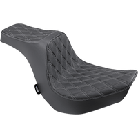 DRAG SPECIALTIES Predator III Seat Double Diamond Silver Stitching FXBR/S '18-'22