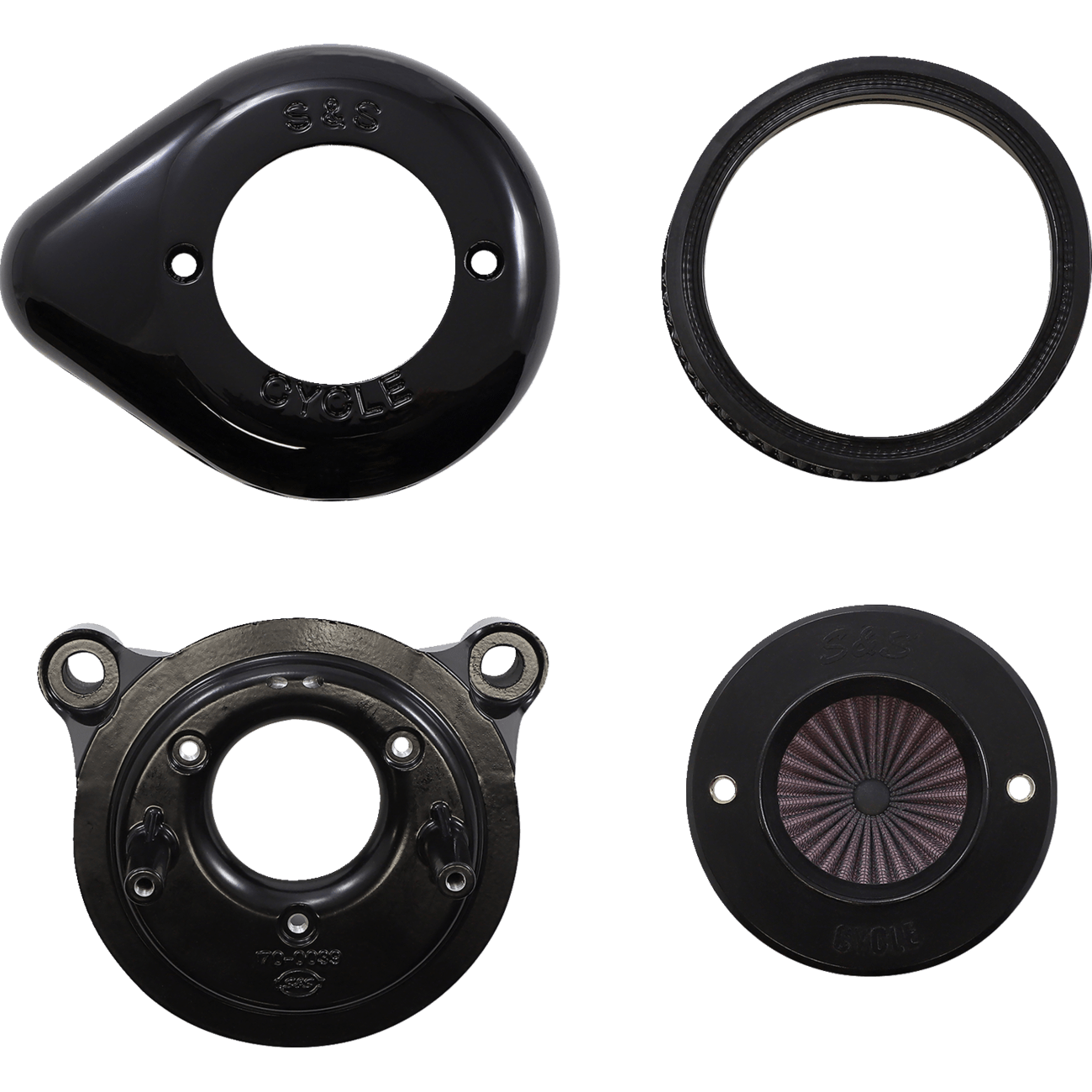 S&S CYCLE Air Stinger Stealth Air Cleaner Kit Black 1700720A