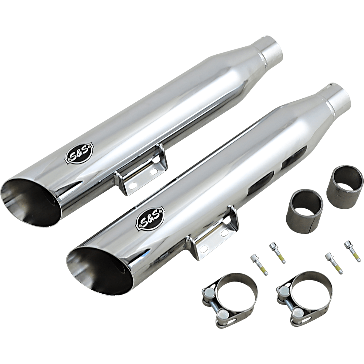 S&S CYCLE Slash Cut Mufflers 50 State Chrome 5500756B