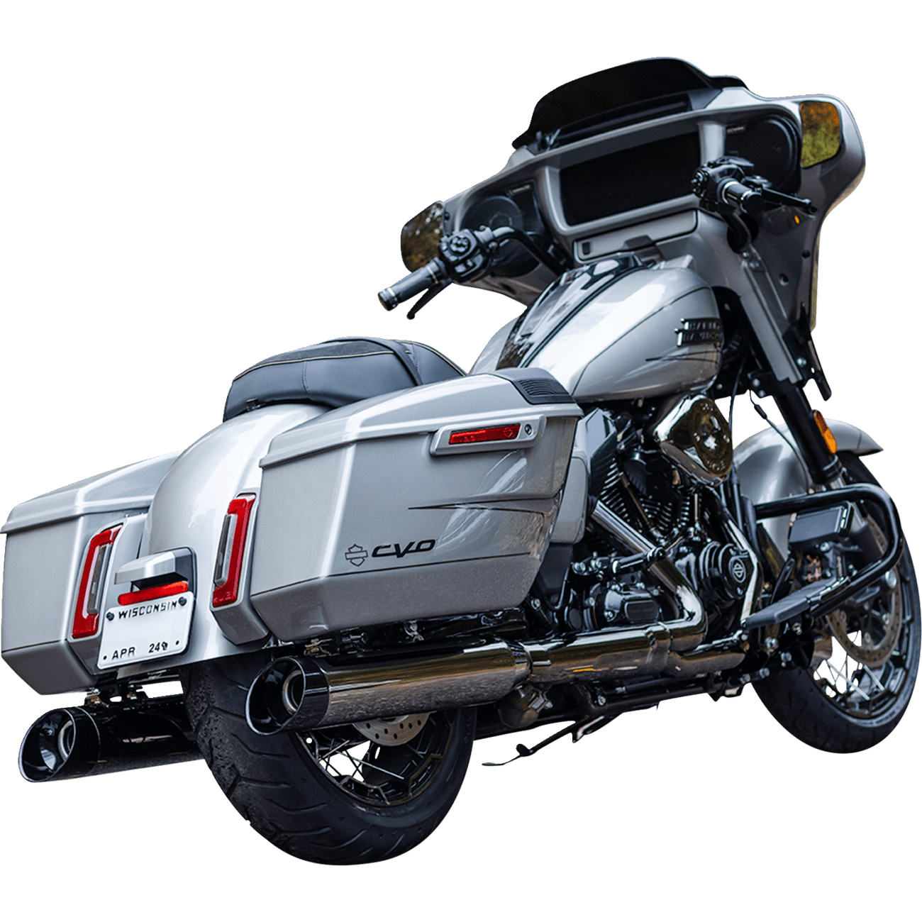 S&S CYCLE MK45 Slip-On Mufflers Lava Chrome 50-State 5501113