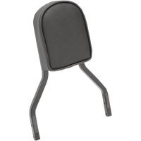 DRAG SPECIALTIES Sissy Bar Pad Short Smooth W/Piping Black