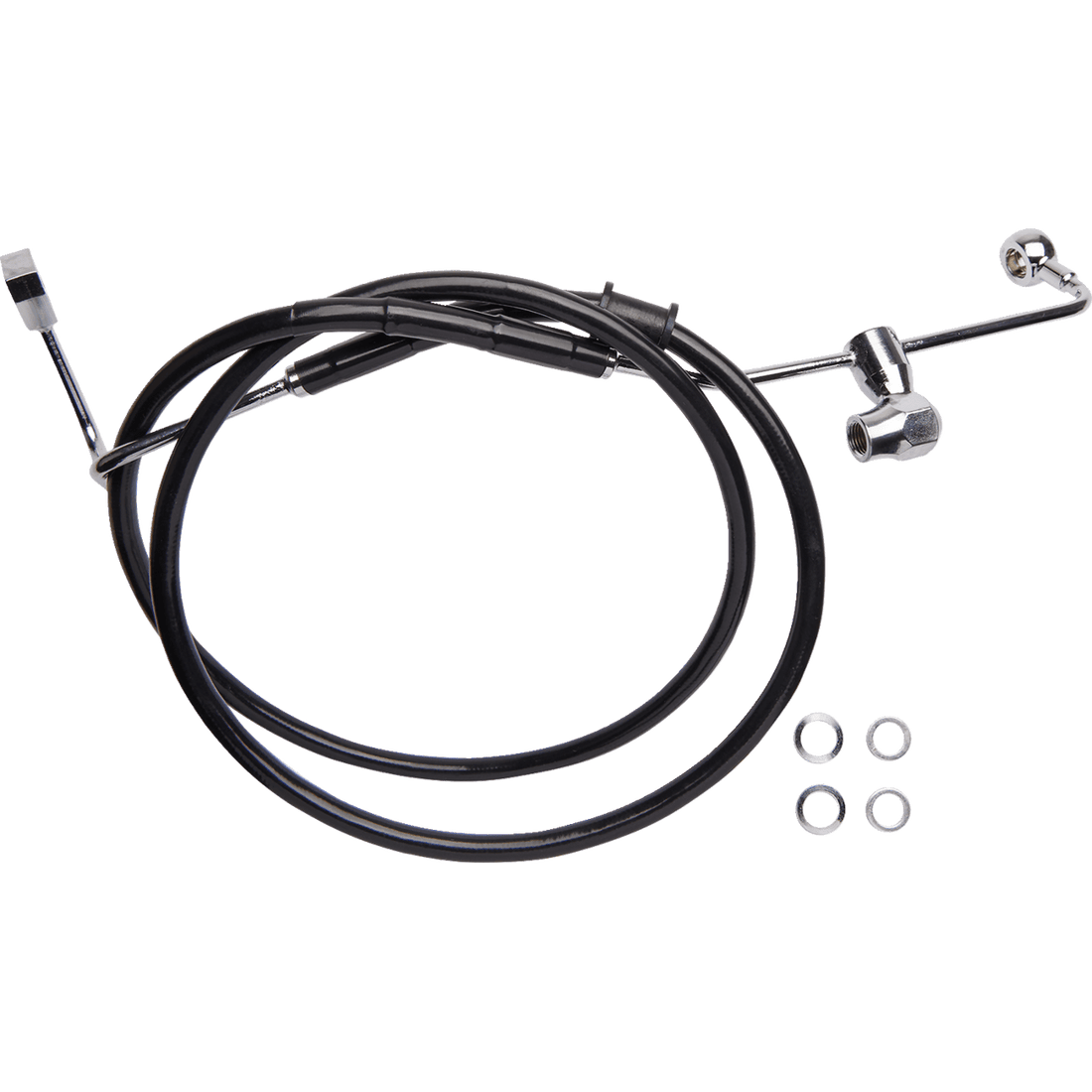 DRAG SPECIALTIES Brake Line Rear ABS Black