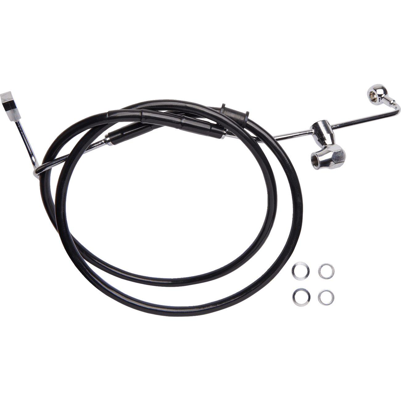 DRAG SPECIALTIES Brake Line Rear ABS Black