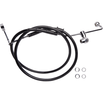 DRAG SPECIALTIES Brake Line Rear ABS Black