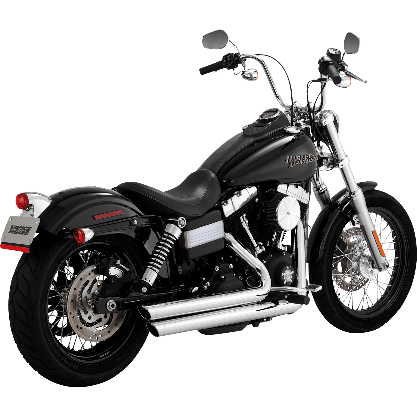 VANCE & HINES Big Shots Staggered Exhaust System Chrome 17338