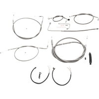 LA CHOPPERS Handlebar Cable/Brake Line Kit Complete 18" 20" Handlebars Stainless LA8151KT2A19