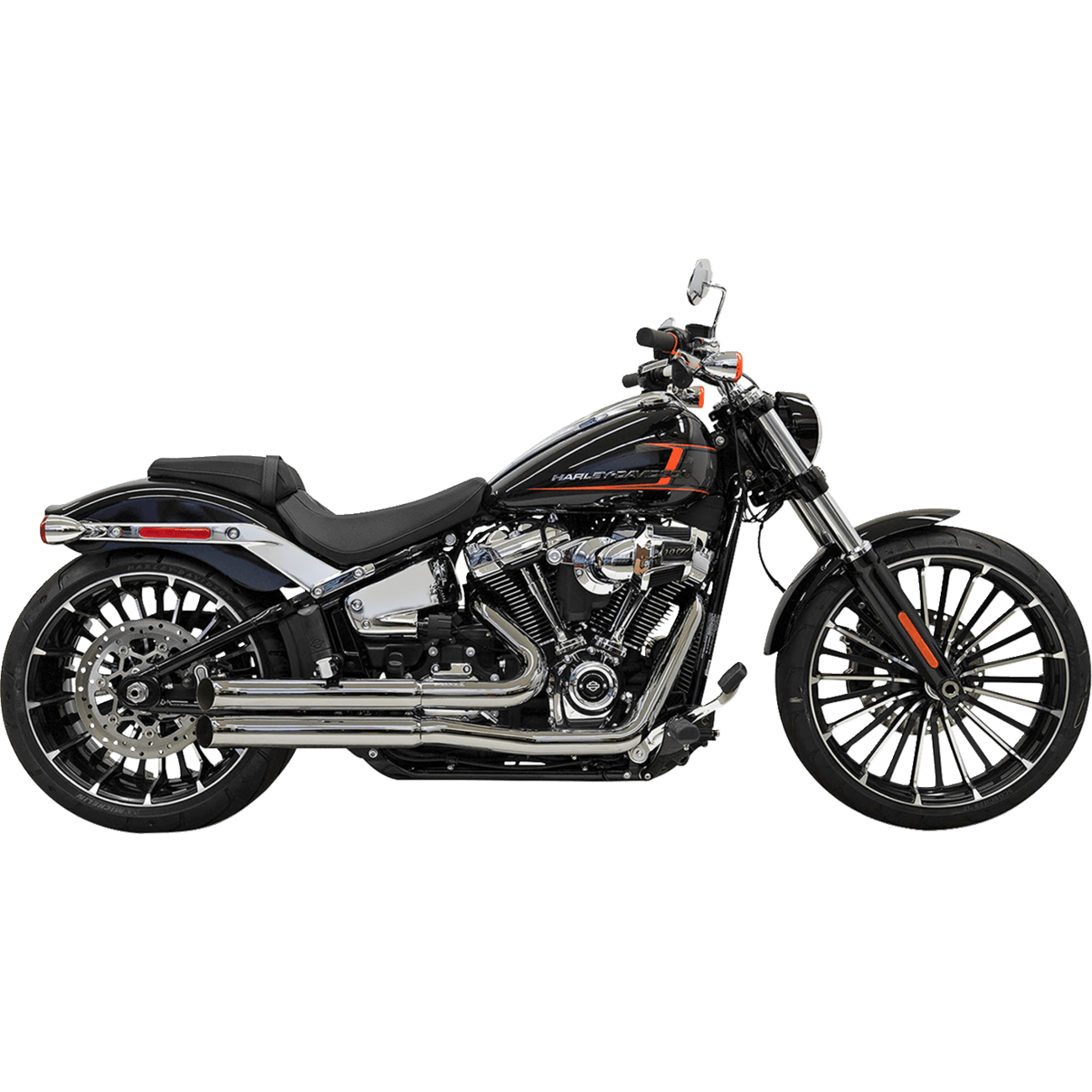 BASSANI XHAUST Pro Street Exhaust Chrome '18+ Softail 1S34D