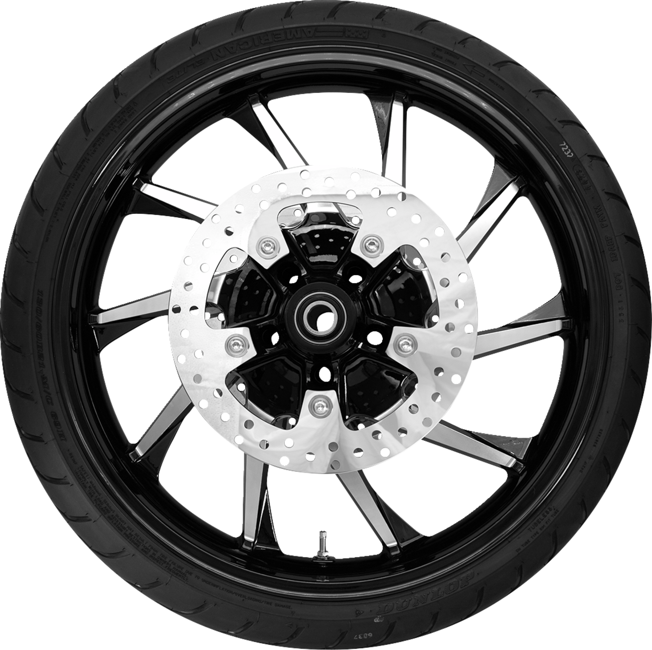 COASTAL MOTO Hurricane Front Wheel Black Cut (21") | Rotors (11.8") | Dunlop Tire (130/60B21)