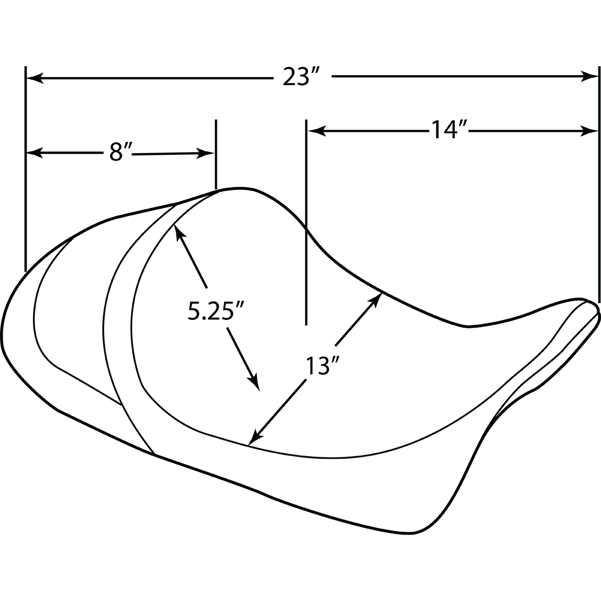 DRAG SPECIALTIES Low Profile Solo Seat Forward Smooth FL '08-'23