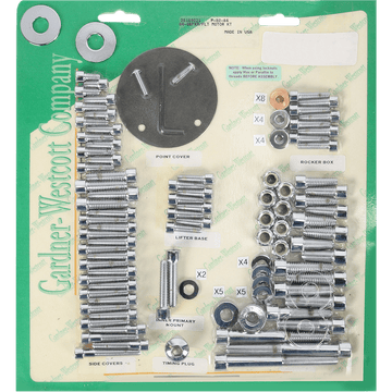 GARDNER-WESTCOTT Bolt Kit Motor Set Socket-Head P8084