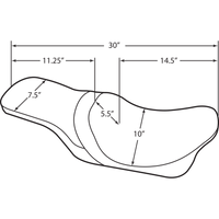 DRAG SPECIALTIES Predator 2-Up Seat Smooth FLHR '94-'96