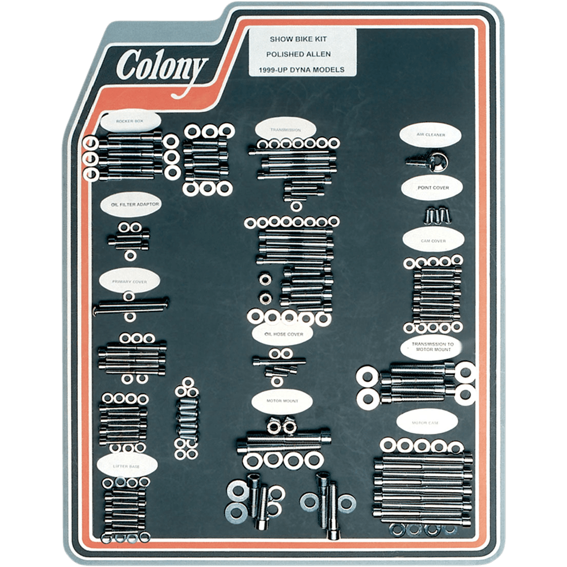 COLONY Bolt Kit Motor Transmission Polished FLT 1001P