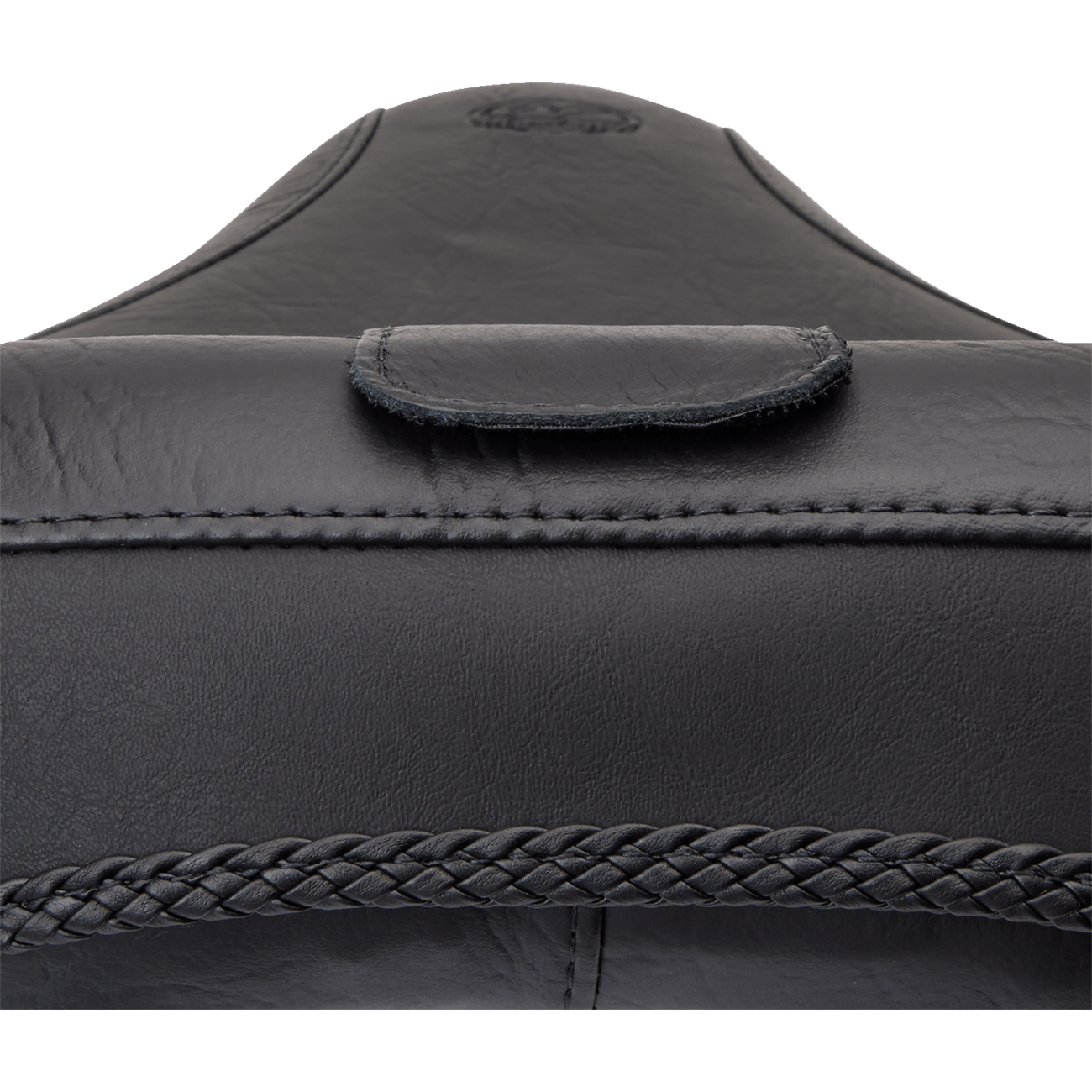 MUSTANG Wide Solo Seat With Backrest Vintage Black Smooth FLST '00-'05 79121