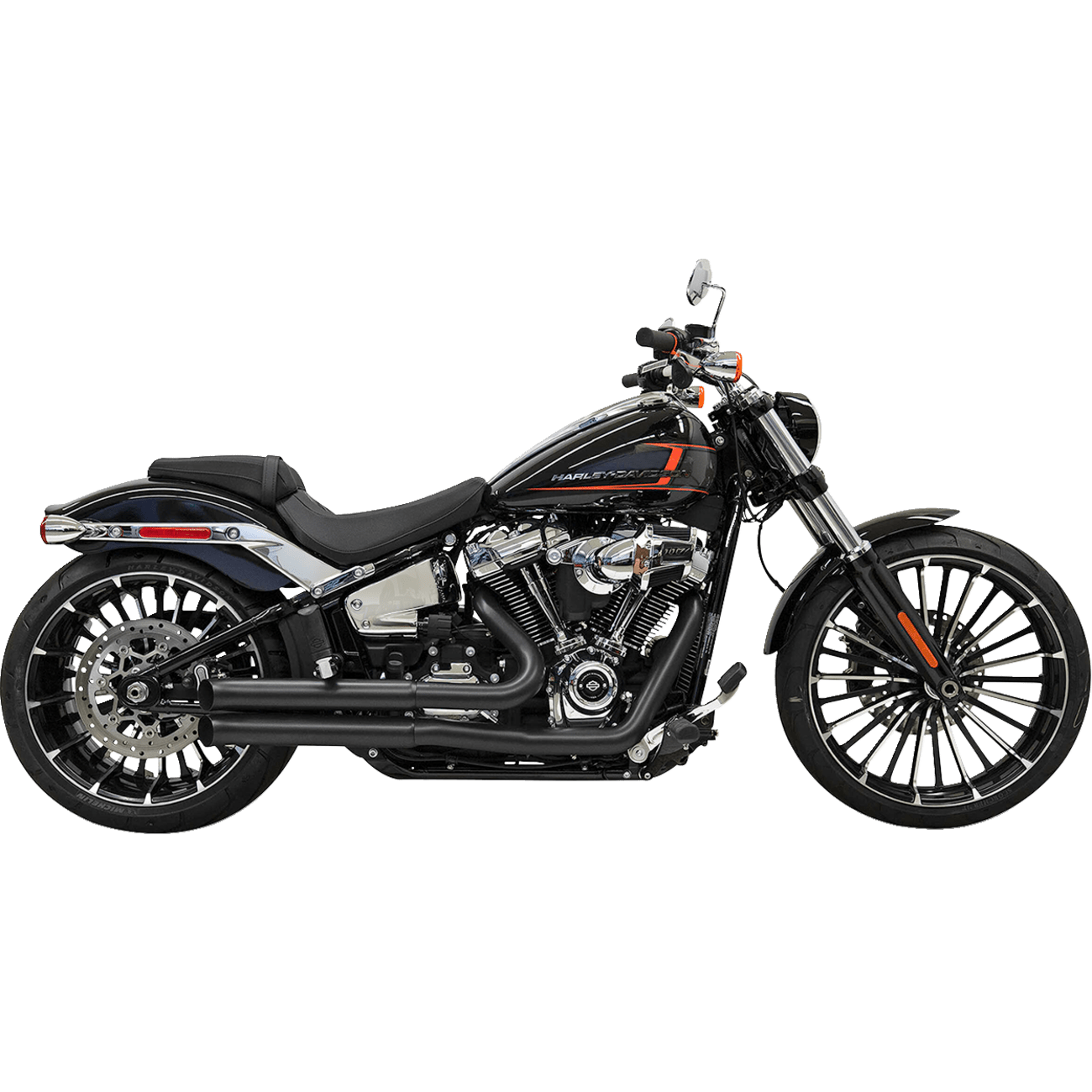 BASSANI XHAUST Pro Street Exhaust Black '18+ Softail 1S34DB