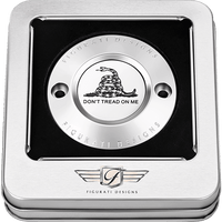 FIGURATI DESIGNS Timing Cover 2 Hole Don't Tread on Me Stainless Steel FD40TC2HSS