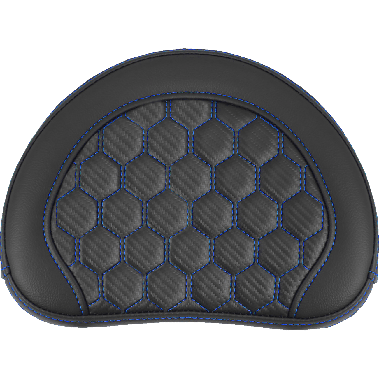 SADDLEMEN RoadSofa™ Sissy Bar Pad Honeycomb Blue Stitching 051349BLU