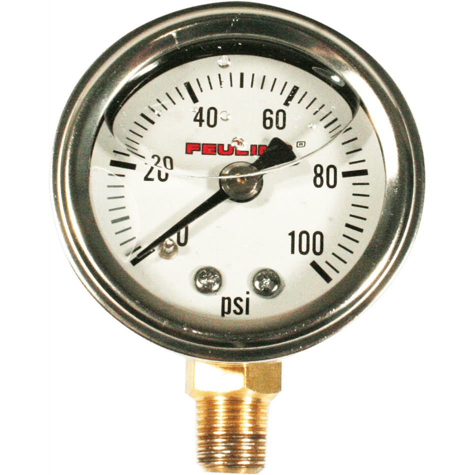 FEULING OIL PUMP CORP. Oil Pressure Gauge 1.5" Dial Bottom Port White Face