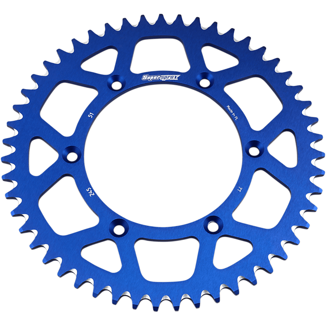 SUPERSPROX Rear Sprocket Blue Yamaha 51 Tooth