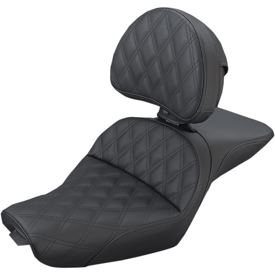 SADDLEMEN Explorer Seat With Backrest Lattice Stitched Black XL '04-'20 80703030LS