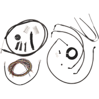 LA CHOPPERS Handlebar Cable/Brake Line Kit Complete 12" 14" Handlebars Midnight