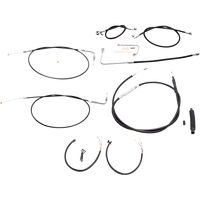 LA CHOPPERS Handlebar Cable/Brake Line Kit Complete 12" 14" Handlebars Black Vinyl LA8151KT2A13B