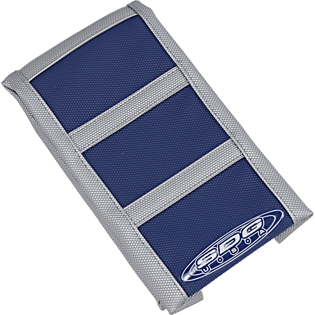 SDG 6-Ribbed Seat Cover Gray Ribs/Blue Top/Gray Sides