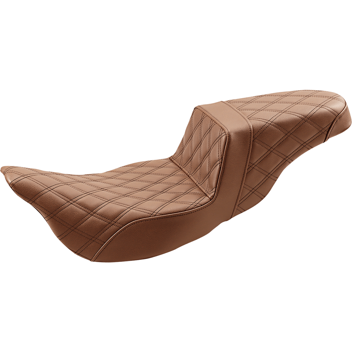 SADDLEMEN Step-Up Seat Extended Reach Full Lattice Stitch Brown FL '08-'23 80807B175BREX