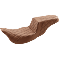 SADDLEMEN Step-Up Seat Extended Reach Full Lattice Stitch Brown FL '08-'23 80807B175BREX