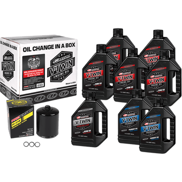 MAXIMA RACING OIL M8 Synthetic 20W-50 Oil Change Kit Black Filter 90129018PB