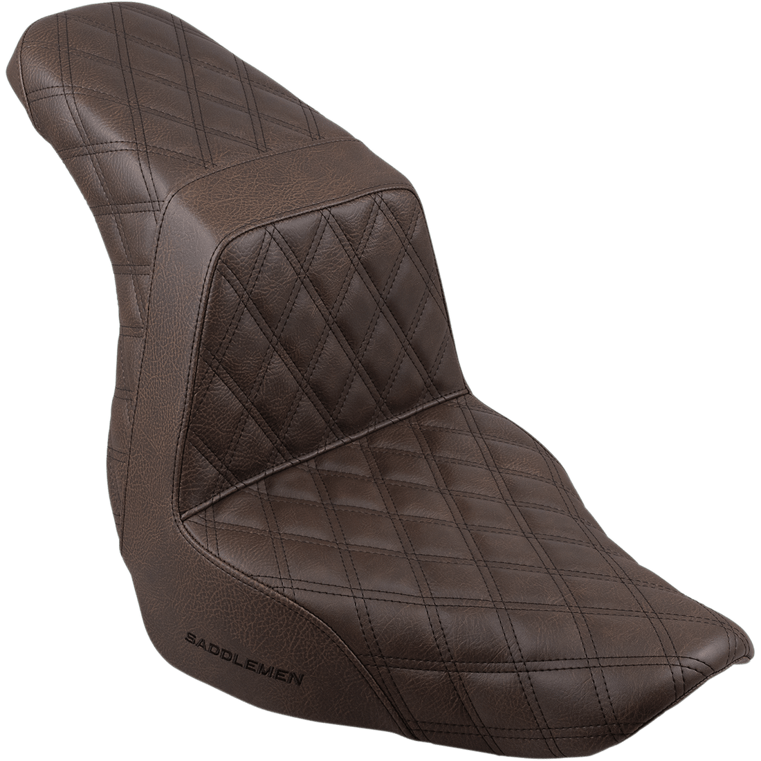 SADDLEMEN Step-Up Seat Full Lattice Stitch Brown 81829175BR