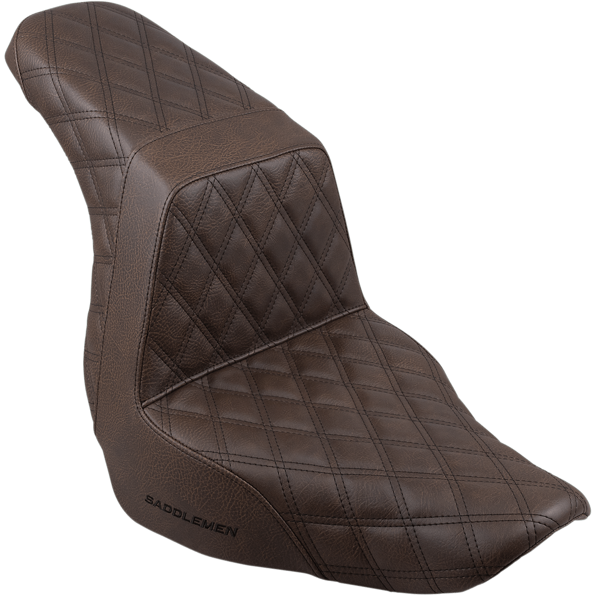 SADDLEMEN Step-Up Seat Full Lattice Stitch Brown 81829175BR