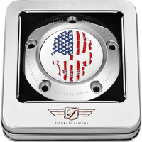 FIGURATI DESIGNS Timing Cover 5 Hole Skull Stainless Steel FD24TC5HSS