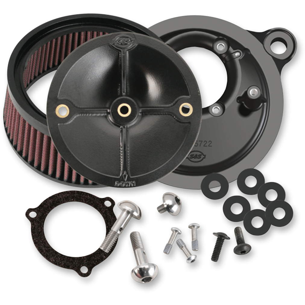 S&S CYCLE Super Stock™ Stealth Air Cleaner Kit Black 1700165