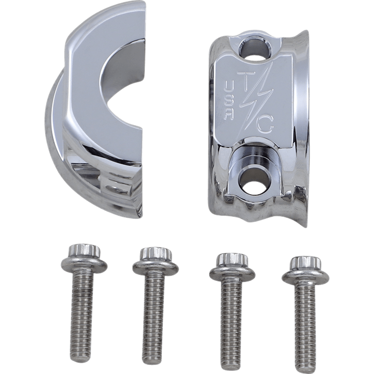 THRASHIN SUPPLY CO. Perch Clamps Clutch/Brake Chrome TSC27033