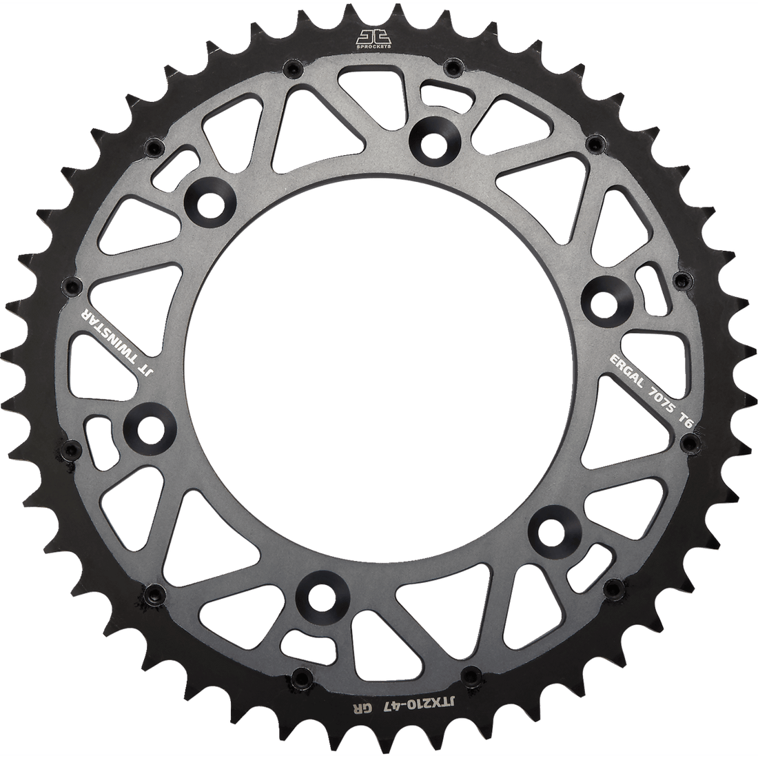 JT SPROCKETS Steel Rear Sprocket Graphite 47 Tooth