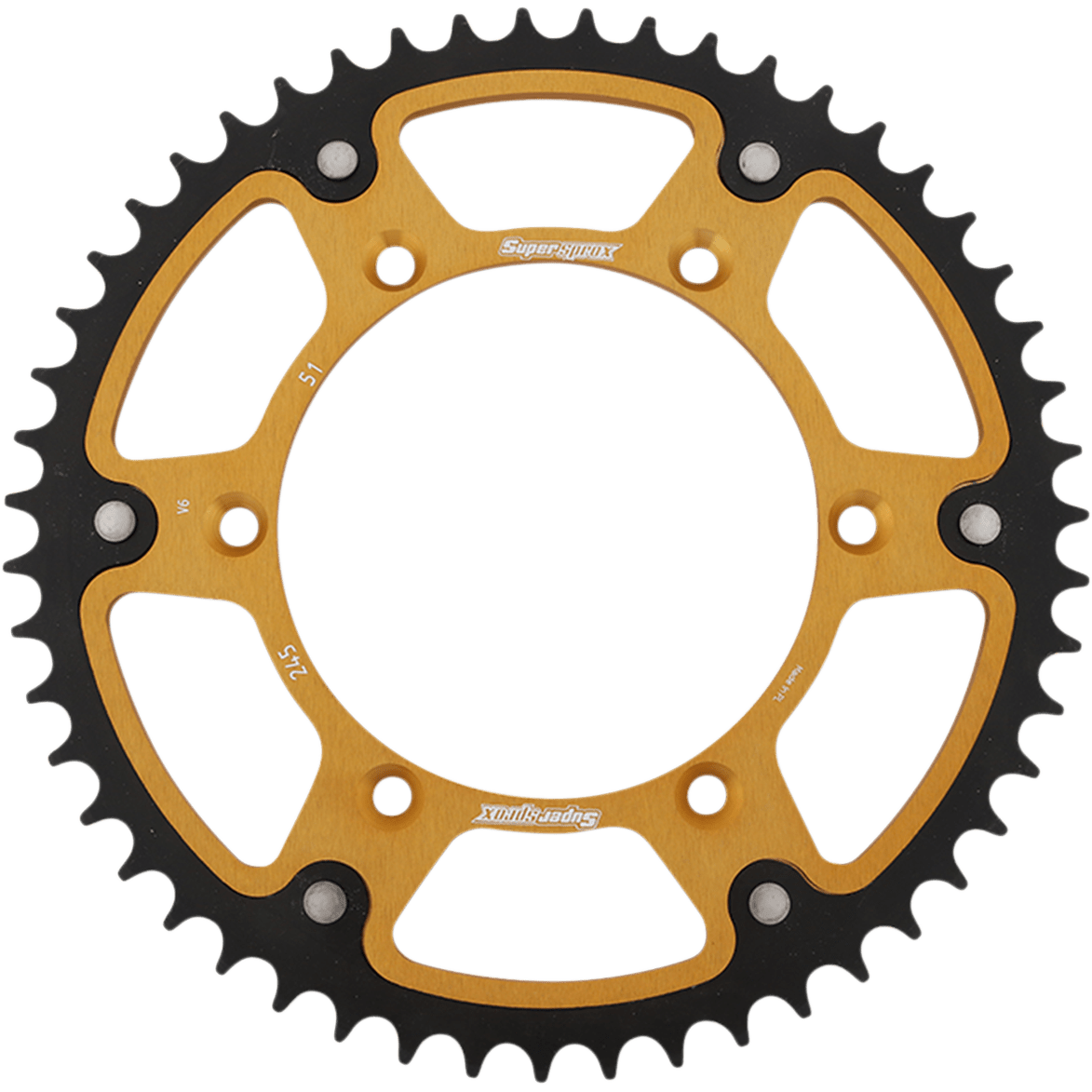 SUPERSPROX Stealth Rear Sprocket 51 Tooth Gold Yamaha RST24551GLD