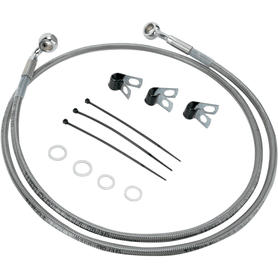 DRAG SPECIALTIES Brake Line Front +4" Stainless Steel